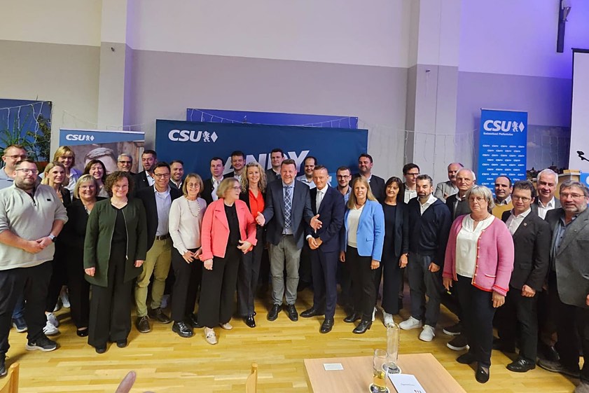 Gruppen-Foto nach der Aufstellung der CSU-Kreistags-Liste.