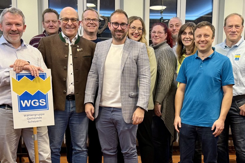 Gemeinderats-Kandidaten der WGS, von links: Markus Fiederer, Bernhard Preitsameter, Wolfgang Inderwies, Robert Schaipp, Manuel Türk, Sabine Fischer, Diana Fuchs-Schlamp, Gerhard Eisinger, Ursula Albes, Markus Rachl und Robert Hofmann.