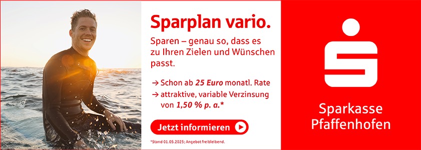 Sparkasse Pfaffenhofen Sparplan vario – Sparen genau so, dass es zu Ihren Zielen und Wünschen passt